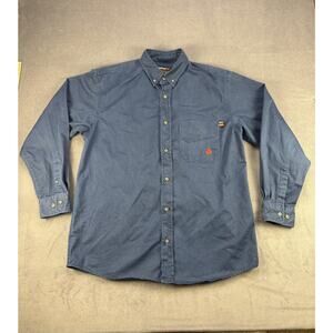 Forge FR Shirt Mens LG Cat2 NFPA Blue American Workwear